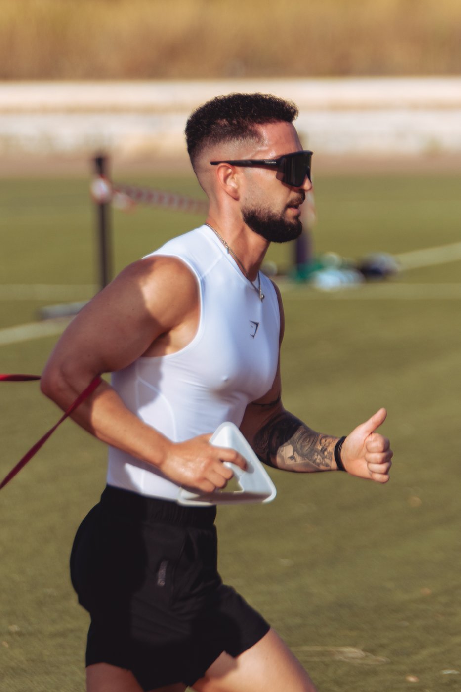 Álvaro corriendo en entrenamiento